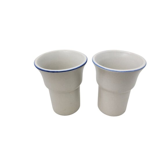 Vintage Platzgraff Yorktowne Stoneware Ice Cream Cups Set Of 2 - Picture 2 of 4